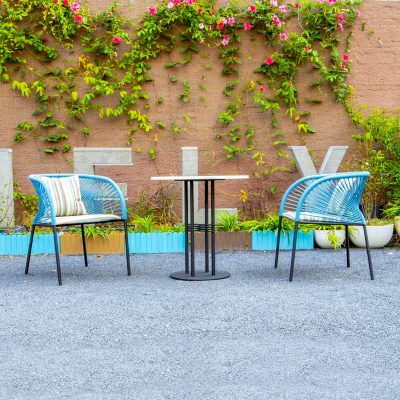 야외 파티오 로프 위커 가구 세트